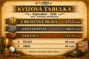 Tabulka Golf September